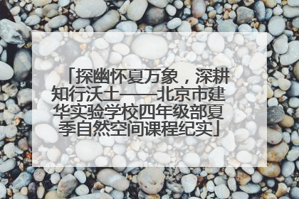 探幽怀夏万象，深耕知行沃土——北京市建华实验学校四年级部夏季自然空间课程纪实