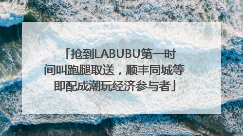 抢到LABUBU第一时间叫跑腿取送，顺丰同城等即配成潮玩经济参与者