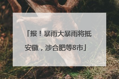 报！暴雨大暴雨将抵安徽，涉合肥等8市