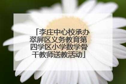 李庄中心校承办翠屏区义务教育第四学区小学数学骨干教师送教活动