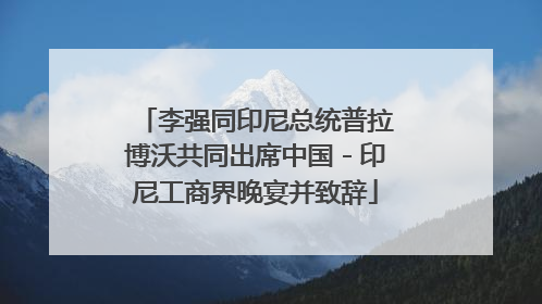 李强同印尼总统普拉博沃共同出席中国－印尼工商界晚宴并致辞