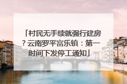 村民无手续就强行建房？云南罗平富乐镇：第一时间下发停工通知