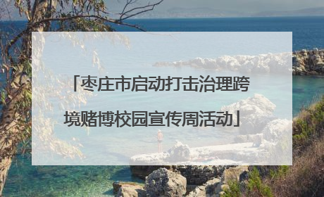 枣庄市启动打击治理跨境赌博校园宣传周活动