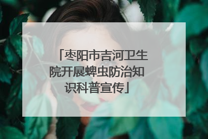 枣阳市吉河卫生院开展蜱虫防治知识科普宣传