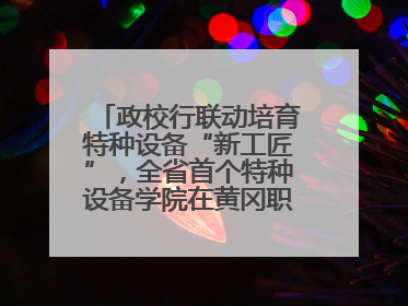 政校行联动培育特种设备“新工匠”，全省首个特种设备学院在黄冈职业技术学院成立