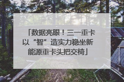 数据亮眼！三一重卡以“智”造实力稳坐新能源重卡头把交椅