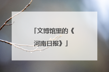文博馆里的《河南日报》