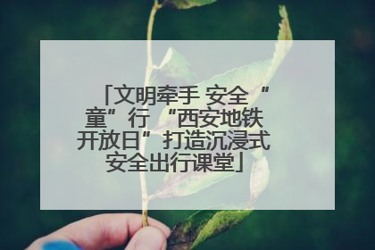 文明牵手 安全“童”行 “西安地铁开放日”打造沉浸式安全出行课堂