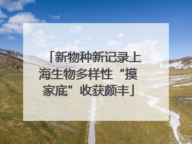 新物种新记录上海生物多样性“摸家底”收获颇丰
