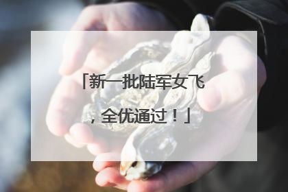 新一批陆军女飞，全优通过！