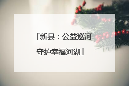 新县：公益巡河守护幸福河湖