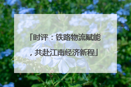 时评：铁路物流赋能，共赴江南经济新程