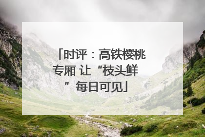 时评：高铁樱桃专厢 让“枝头鲜”每日可见