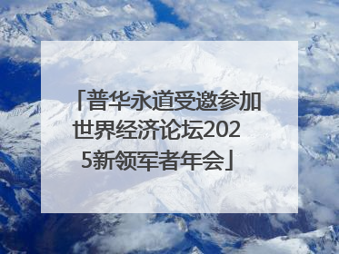普华永道受邀参加世界经济论坛2025新领军者年会