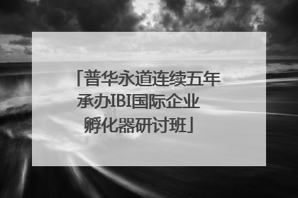 普华永道连续五年承办IBI国际企业孵化器研讨班
