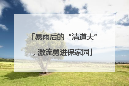 暴雨后的“清道夫”，激流勇进保家园