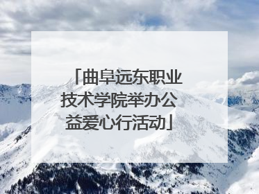 曲阜远东职业技术学院举办公益爱心行活动