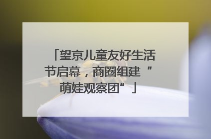 望京儿童友好生活节启幕，商圈组建“萌娃观察团”