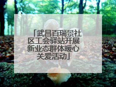 武昌百瑞景社区工会驿站开展新业态群体暖心关爱活动