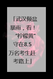 武汉倾盆暴雨，看！“柠檬黄”守在8.5万名考生赶考路上