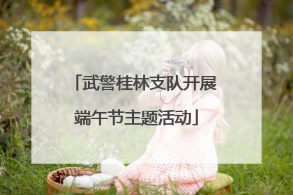 武警桂林支队开展端午节主题活动