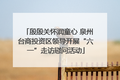 殷殷关怀润童心 泉州台商投资区领导开展“六一”走访慰问活动