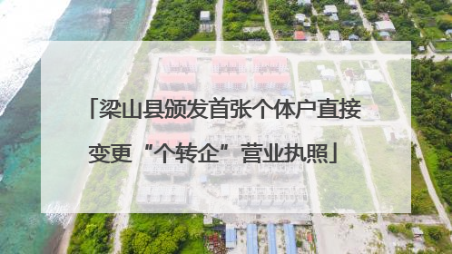 梁山县颁发首张个体户直接变更“个转企”营业执照