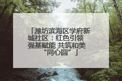 潍坊滨海区学府新城社区：红色引领 强基赋能 共筑和美“同心圆”