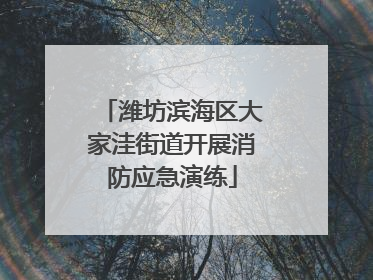 潍坊滨海区大家洼街道开展消防应急演练