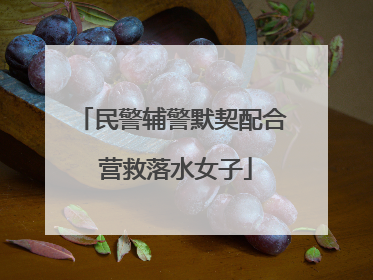 民警辅警默契配合 营救落水女子