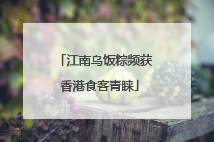 江南乌饭粽频获香港食客青睐