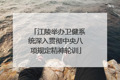 江陵举办卫健系统深入贯彻中央八项规定精神轮训