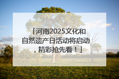 河南2025文化和自然遗产日活动将启动，精彩抢先看！
