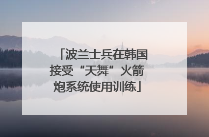 波兰士兵在韩国接受“天舞”火箭炮系统使用训练