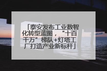 泰安发布工业数智化转型蓝图，“十百千万”梯队+灯塔工厂打造产业新标杆