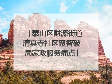 泰山区财源街道清真寺社区聚智破局家政服务痛点