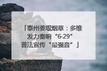 泰州姜堰烟草：多维发力奏响“6·29”普法宣传“最强音”
