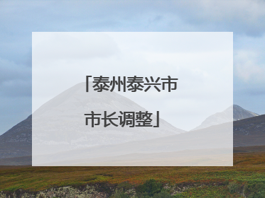 泰州泰兴市市长调整