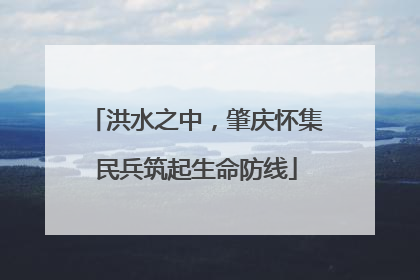 洪水之中，肇庆怀集民兵筑起生命防线