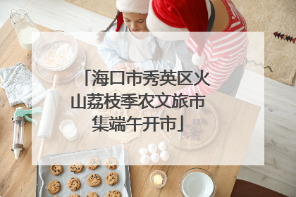 海口市秀英区火山荔枝季农文旅市集端午开市