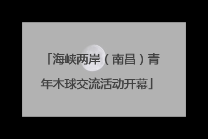 海峡两岸（南昌）青年木球交流活动开幕