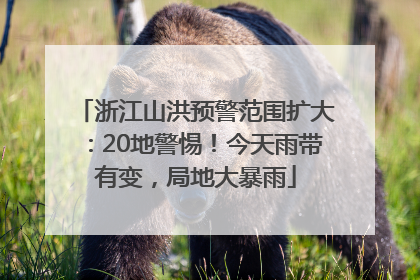 浙江山洪预警范围扩大：20地警惕！今天雨带有变，局地大暴雨