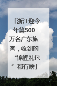 浙江迎今年第500万名广东旅客，收到的“锦鲤礼包”都有啥