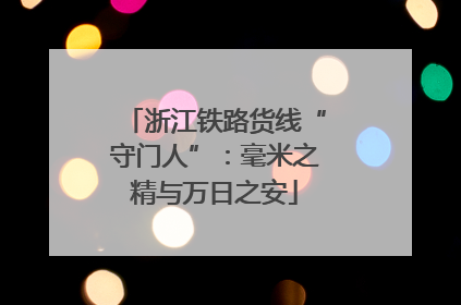 浙江铁路货线“守门人”：毫米之精与万日之安