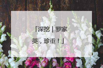 深挖｜罗家英，珍重！