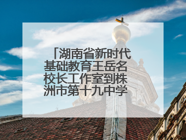 湖南省新时代基础教育王岳名校长工作室到株洲市第十九中学开展研修活动