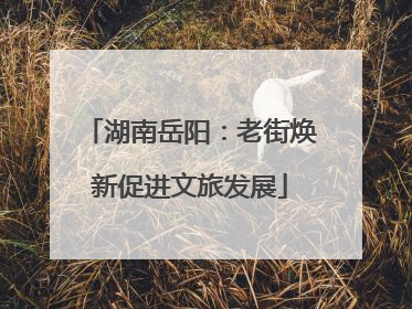 湖南岳阳：老街焕新促进文旅发展