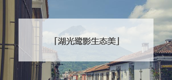 湖光鹭影生态美