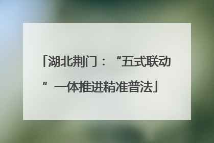 湖北荆门：“五式联动”一体推进精准普法