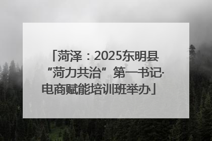 菏泽：2025东明县“菏力共治”第一书记·电商赋能培训班举办